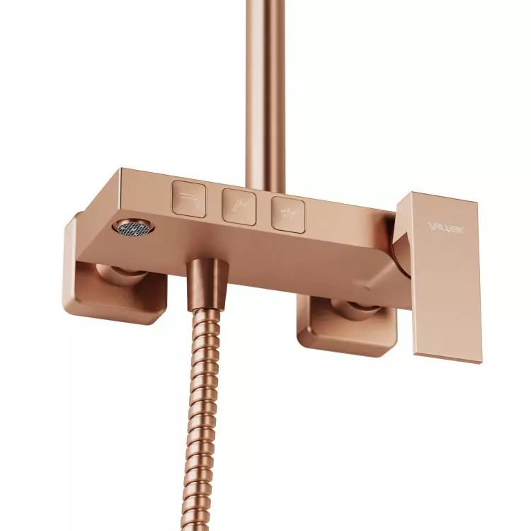 Body of the triple-function shower column ARS Satin Copper