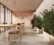 top floor, residents' common space