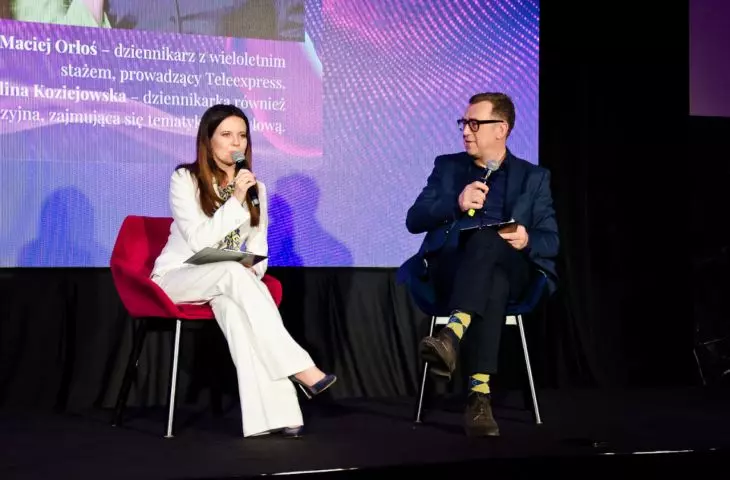 Maciej Orłoś and Paulina Koziejowska, chairman of the conference