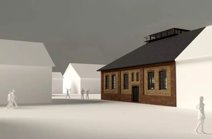 wybrany budynek w kontekście starej rzeźni