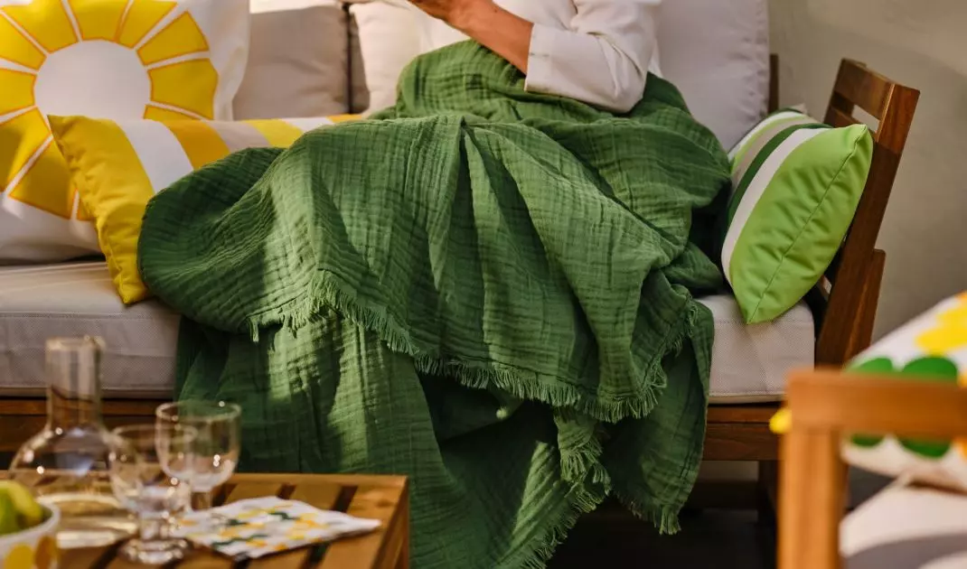 Colorful pillows and blankets will be a great addition to your furniture