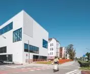 Sports Hall of the 13th High School, Wroclaw - view of the facade
