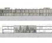 elevation and cross-section