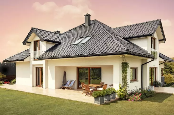 Braas Rubin 9V ceramic tile, slate color