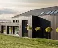 Braas Teviva Cisar concrete tile, graphite color