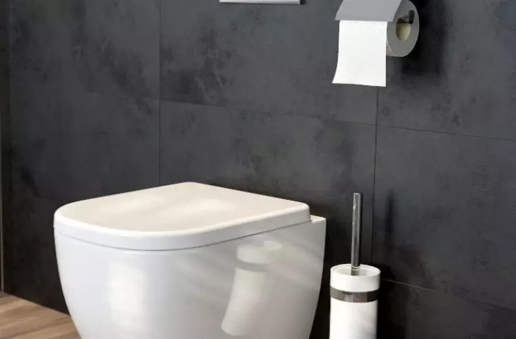 Vernal - PureRim wall-mounted toilet bowl set with SmartClean coating with Slim free-standing seat, white (42507000)