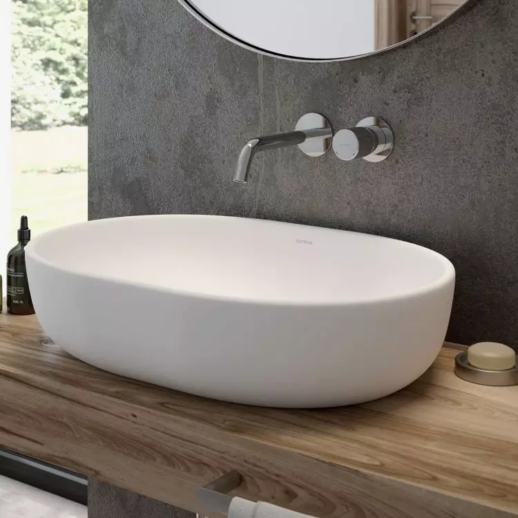 Hamnes – umywalka nablatowa owalna z powłoką SmartClean, biała (40809000)