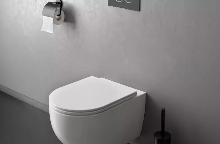 Ksuro 01 - Pure Edge wall-mounted toilet bowl with Intelligent Coat with free-standing seat white (22801000)