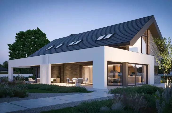 Brick House 104 — projekt nowoczesnego domu z 5 sypialniami