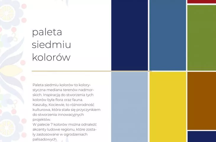 a palette of seven colors