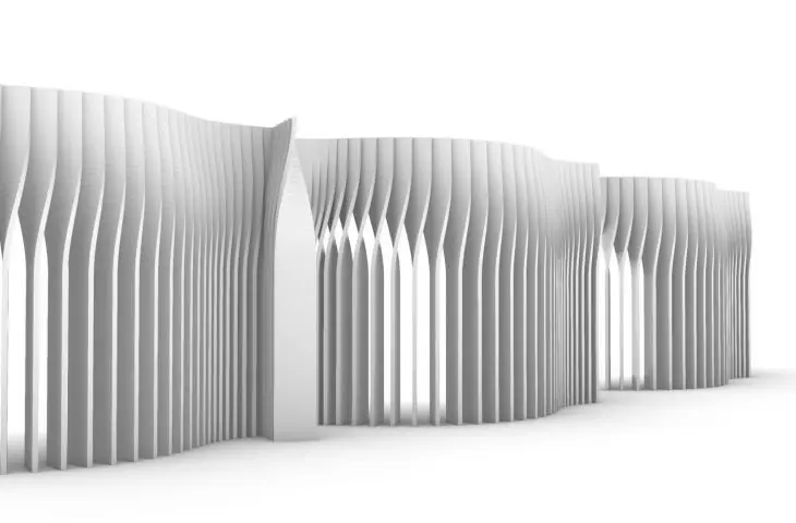 From the conceptual collection of property fences - vertical fence