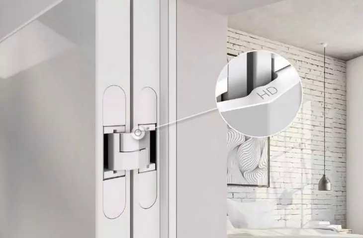Hidden hinge, model Eclipse 3.2 HD, from the Italian company AGB, in white