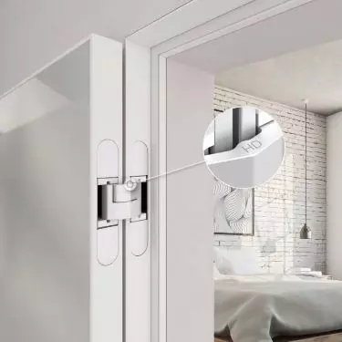 Zawias ukryty, model Eclipse 3.2 HD, włoskiej firmy AGB, w kolorze białym