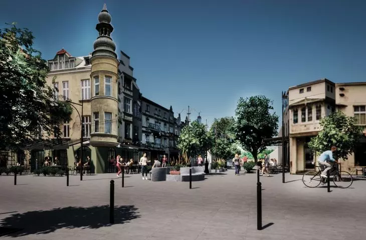 Po budowie tunelu przestrzeń służyłaby pieszym i rowerzystom, a nie samochodom