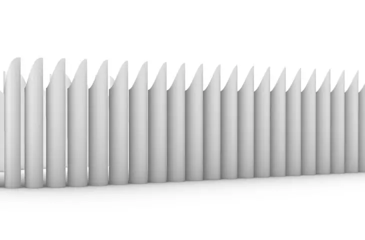 From the conceptual collection of property fences - vertical fence