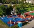 Buglo playground on revitalized grounds in Swietochlowice. Children's laughter can be heard again at the Kalina Pond.