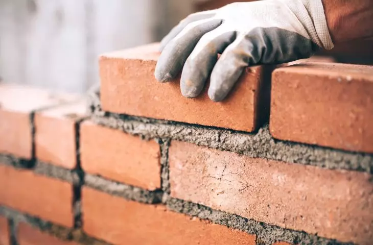 Brick is the most traditional material used for masonry