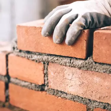Brick is the most traditional material used for masonry
