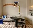 living area and kitchenette