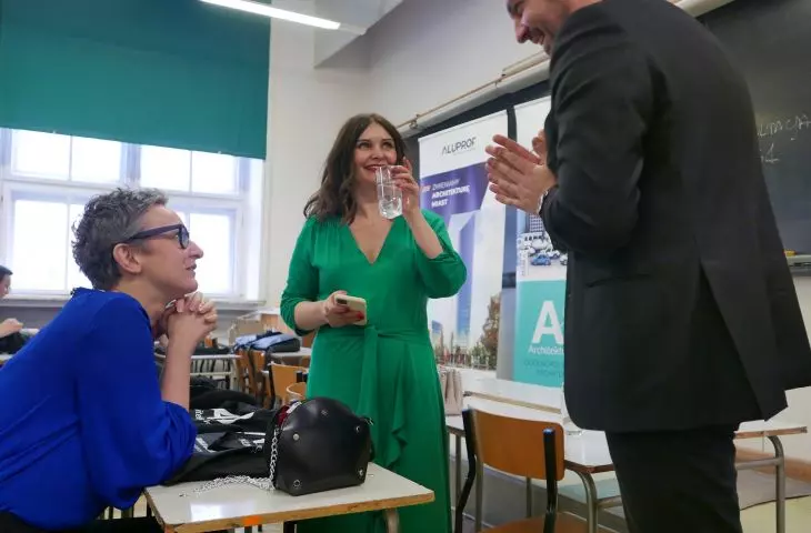 Od lewej:  dr inż. arch. Monika Arczyńska, redaktorka naczelna A&B Małgorzata Tomczak i Maciej Franta