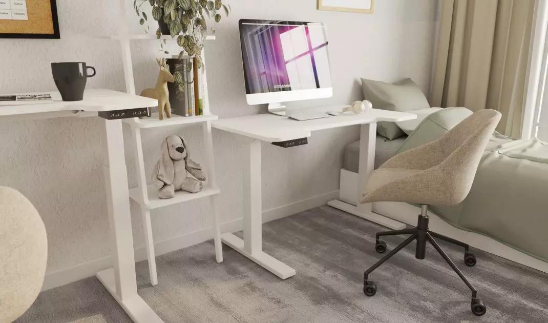 The furniture allows you to change positions while working