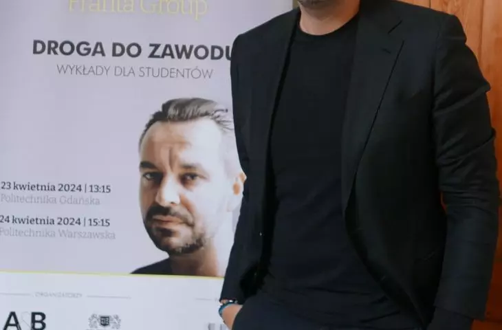Maciej Franta przed wykładem