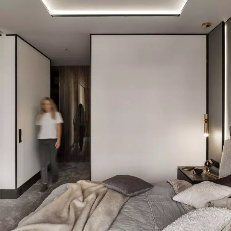 The white fronts of the development were decorated with a black border