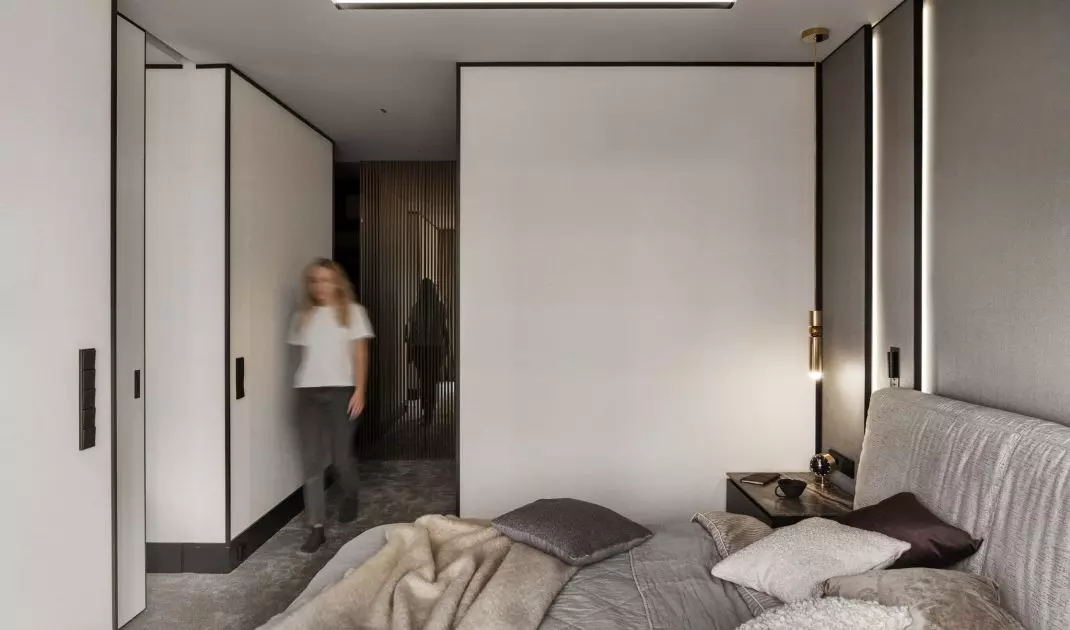 The white fronts of the development were decorated with a black border