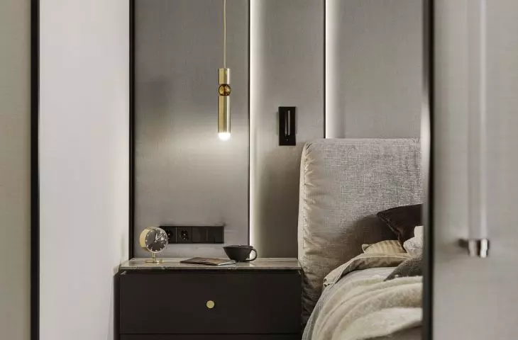 Bedside lamps resemble beads