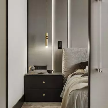 Bedside lamps resemble beads