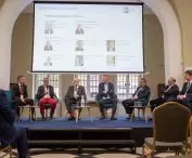 od lewej: red. Jacek Bańka, Marcin Krasoń, dr Jacek Jurga, Mariusz Bryksy, prof. Waldemar Rogowski, Kazimierz Kirejczyk, dr Krzysztof Olszewski