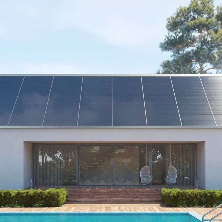 Cześć aktywna dachu zbudowana jest z modułów solarnych, a jej podstawową funkcją jest produkcja prądu