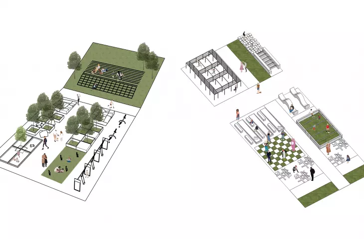 playground and recreation area