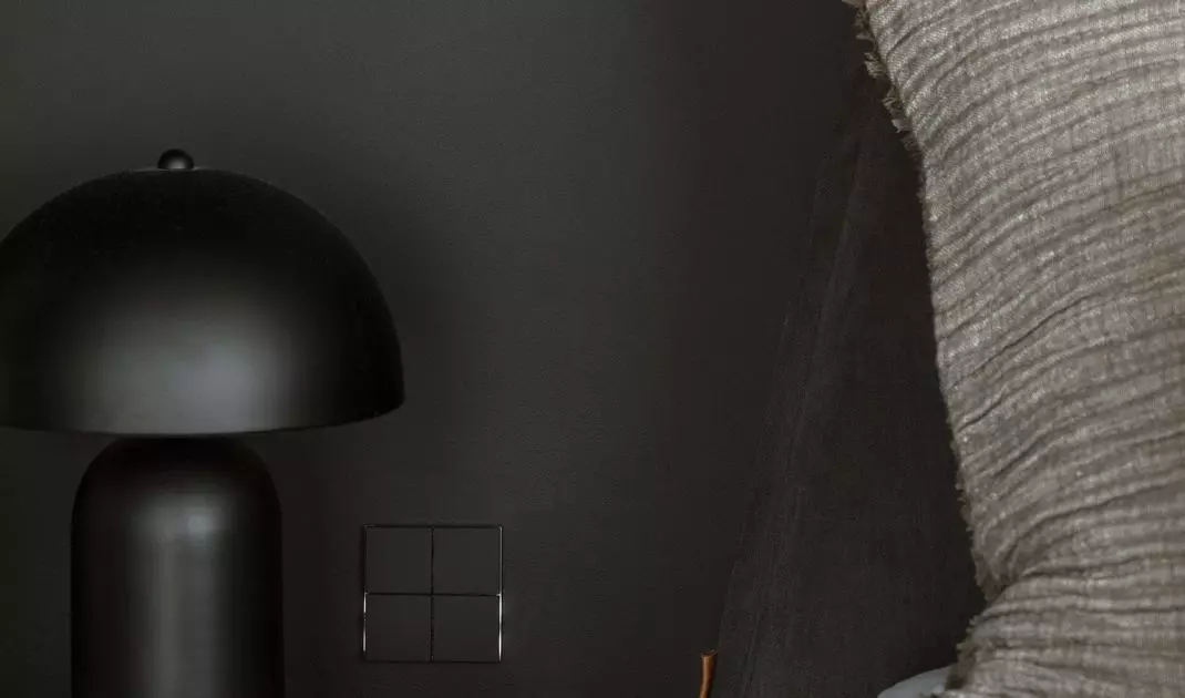 One lamp is black, the other white
