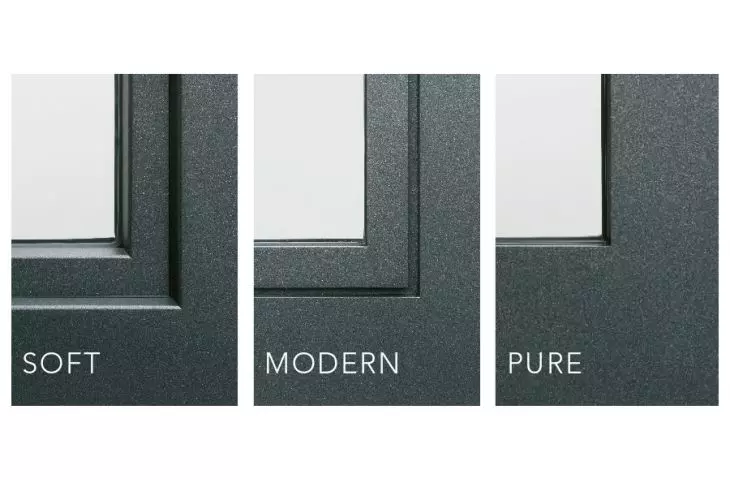 Główną cechą i wyróżnikiem okien INNOVIEW jest kształt zewnętrznej okładziny aluminiowej -dostępna w trzech wariantach: SOFT, MODERN i PURE
