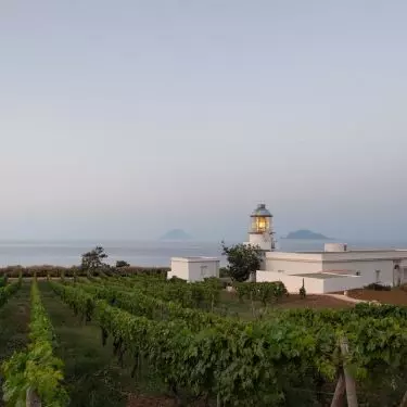 The lighthouse is located on the island of Salina