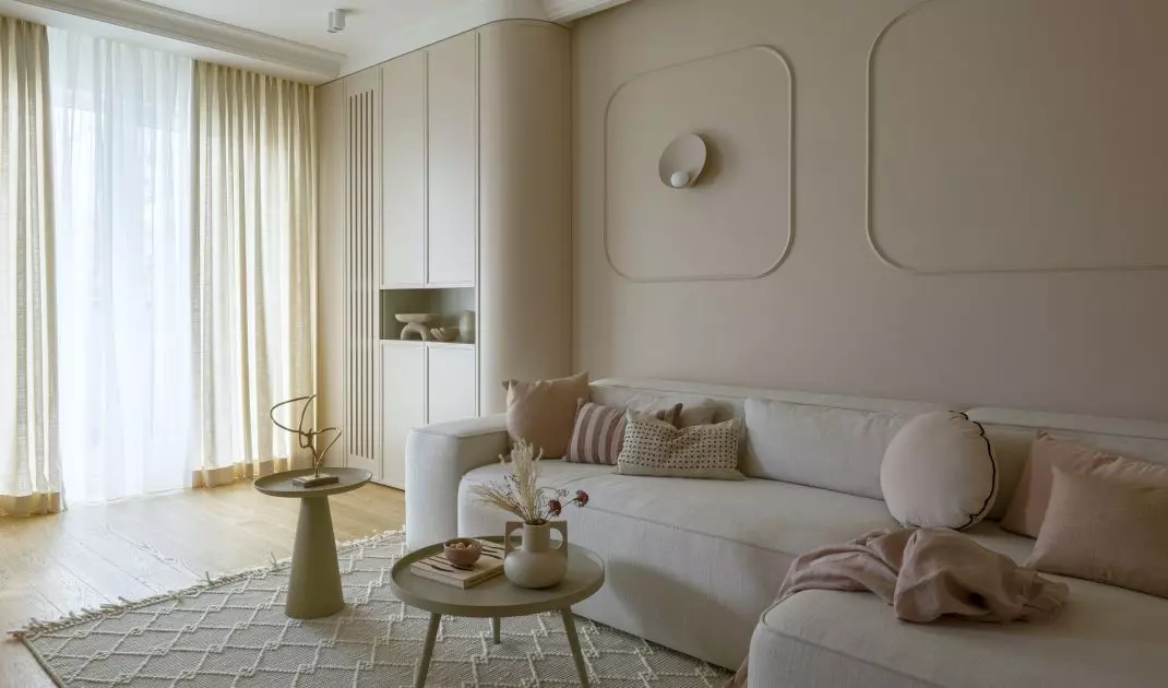 Sercem apartamentu jest strefa dzienna 