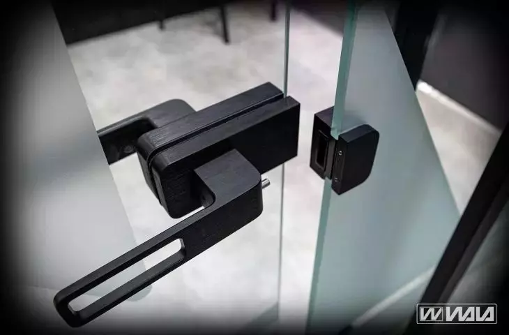 klamka magnetyczna do drzwi ze szkła — anoda czarna 