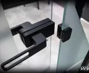 klamka magnetyczna do drzwi ze szkła — anoda czarna 