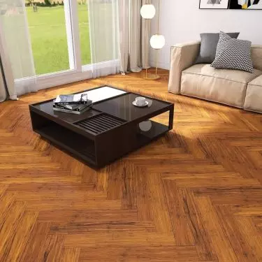 Herringbone bamboo flooring Caramel