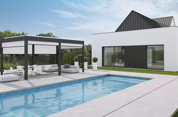 Pergola MB-OPENSKY 120 i screeny SkyRoll ZIP
