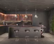 visualization of the kitchen, view from the front