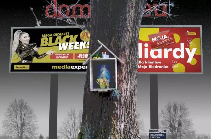 felieton o zanieczyszczeniu przestrzeni miast przez reklamy
