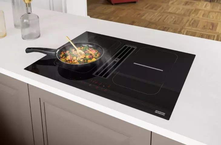 Induction hob with integrated hood from the 2gether series