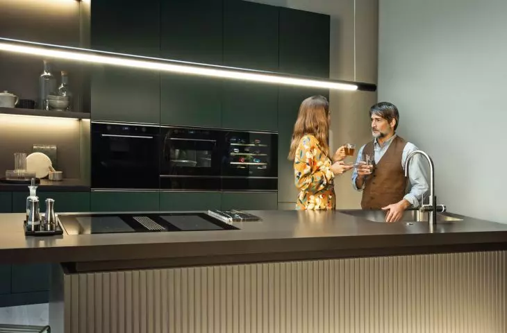 Induction hob with integrated hood from the 2gether series