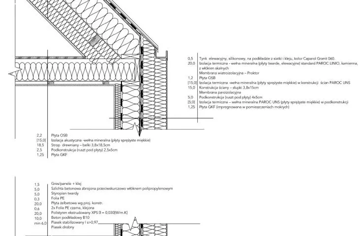 detail cross-section of a house in the SIMPE passive standard