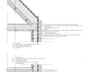 Detail cross-section of a house in energy-saving standard SIMPE ENERGY