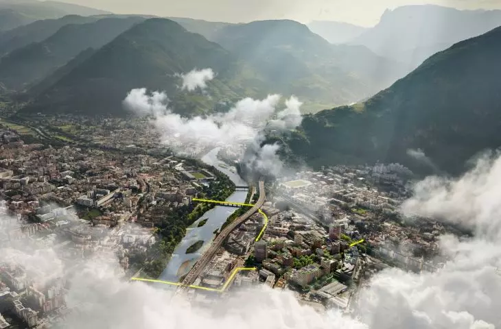 Umiejscowenie projektu na planie Bolzano