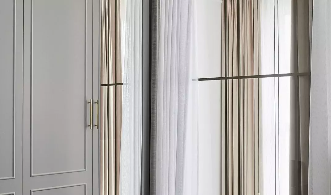The large closet was designed by Barbara Godawska