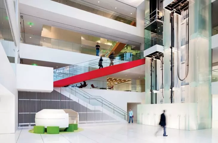 The interior of the MIT Media Lab 